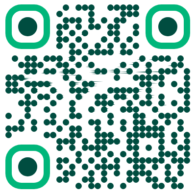 Código QR estilo puntos en verde